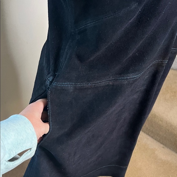 Free People Retro Love Suede Mini Dress Black Size S - Picture 4 of 8